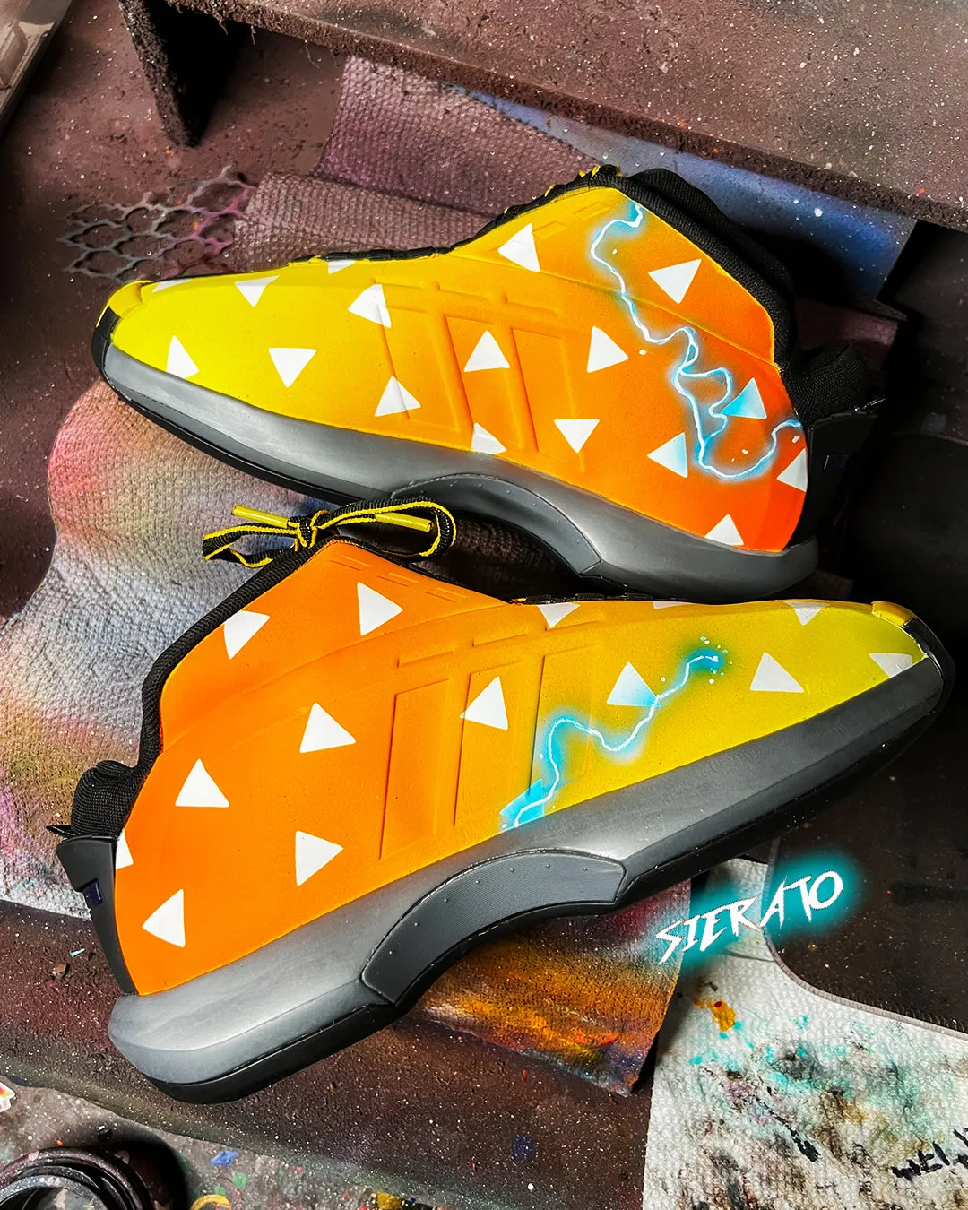 ⚡️ Custom "Demon Slayer 'Zenitsu'" Adidas Crazy 1 Sunshine x Kobe Bryant by Sierato x Artisan Echelon