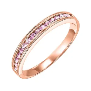 10KT Pink Gold Classic Book Stackable Fashion Ring