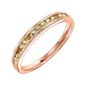 10KT Pink Gold Classic Book Stackable Fashion Ring