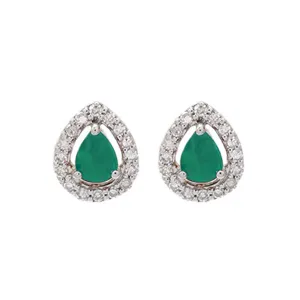 10KT White Gold & Diamond Classic Book Price Point Fashion Earrings  - 1/8 ctw