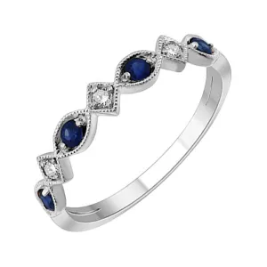 10KT White Gold & Diamond Sparkle Fashion Ring  - 1/10 ctw