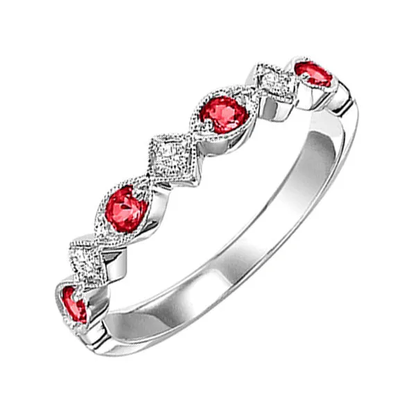 10KT White Gold & Diamond Sparkle Fashion Ring  - 1/10 ctw