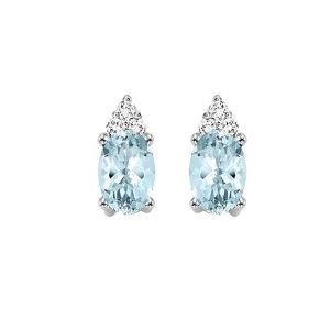 10KT White Gold & Diamond Studded Fashion Earrings  - 1/10 ctw