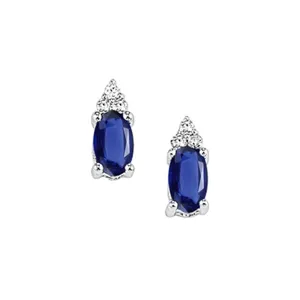 10KT White Gold & Diamond Studded Fashion Earrings  - 1/10 ctw