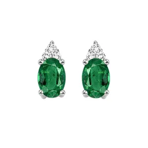10KT White Gold & Diamond Studded Fashion Earrings  - 1/10 ctw
