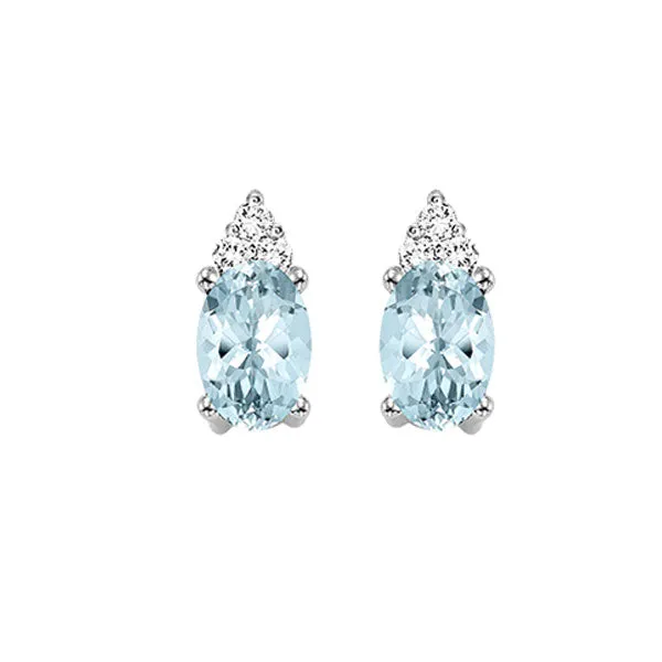 10KT White Gold & Diamond Studded Fashion Earrings  - 1/10 ctw