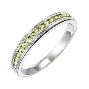 10KT White Gold Classic Book Stackable Fashion Ring