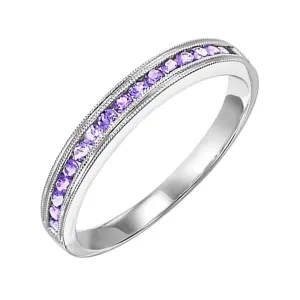 10KT White Gold Classic Book Stackable Fashion Ring