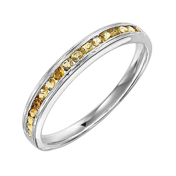 10KT White Gold Classic Book Stackable Fashion Ring