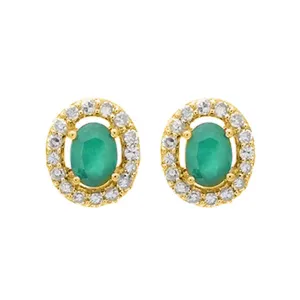 10KT Yellow Gold & Diamond Fashion Earrings -1/6 ctw