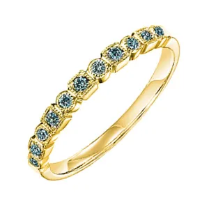 10KT Yellow Gold & Diamond Sparkle Fashion Ring  - 1/10 ctw