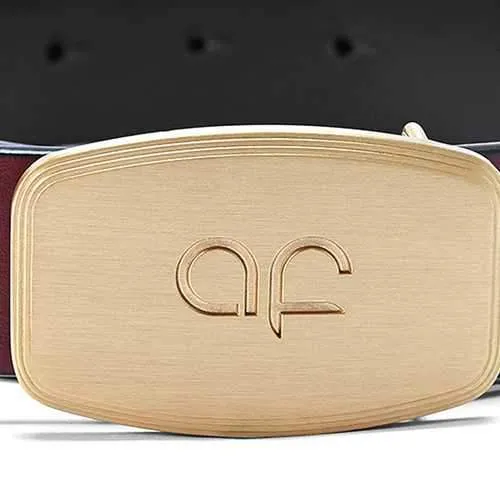 125CM Men Business Genuine Leather Belt Fashion Durable Copper Buckle Waistband