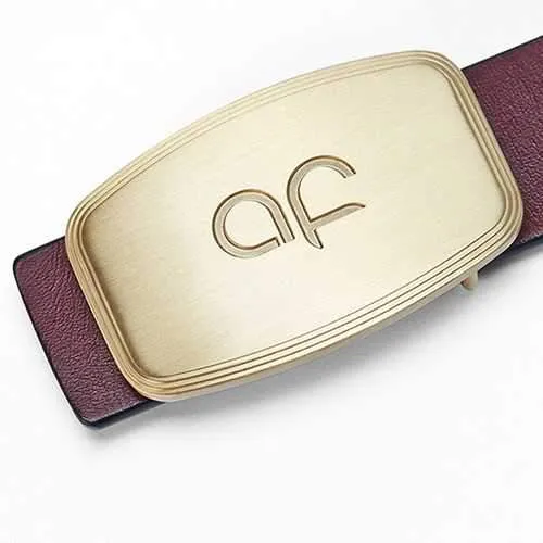 125CM Men Business Genuine Leather Belt Fashion Durable Copper Buckle Waistband