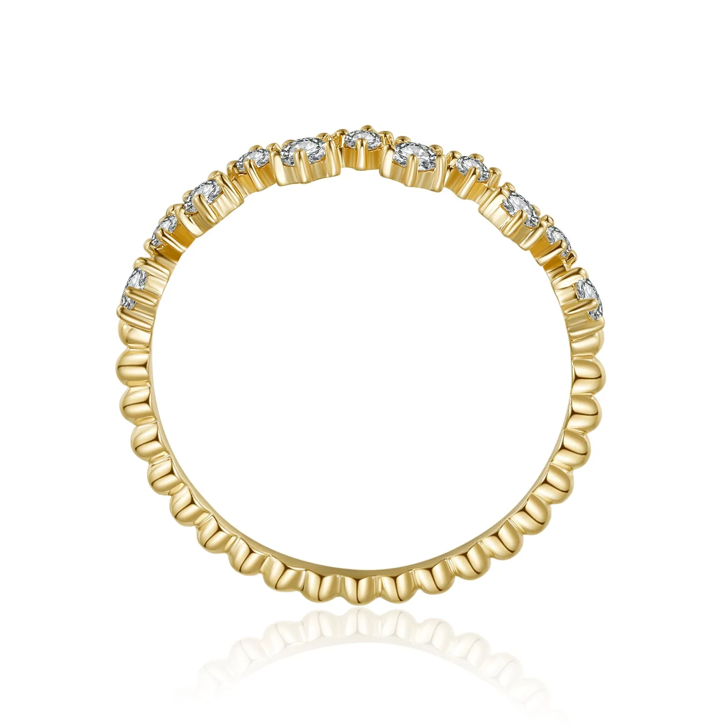 14K Solid Gold Ring Exclusively Handcrafted 0.280 Carat Natural Diamond (H-F Color, VS1-VS2 Clarity)