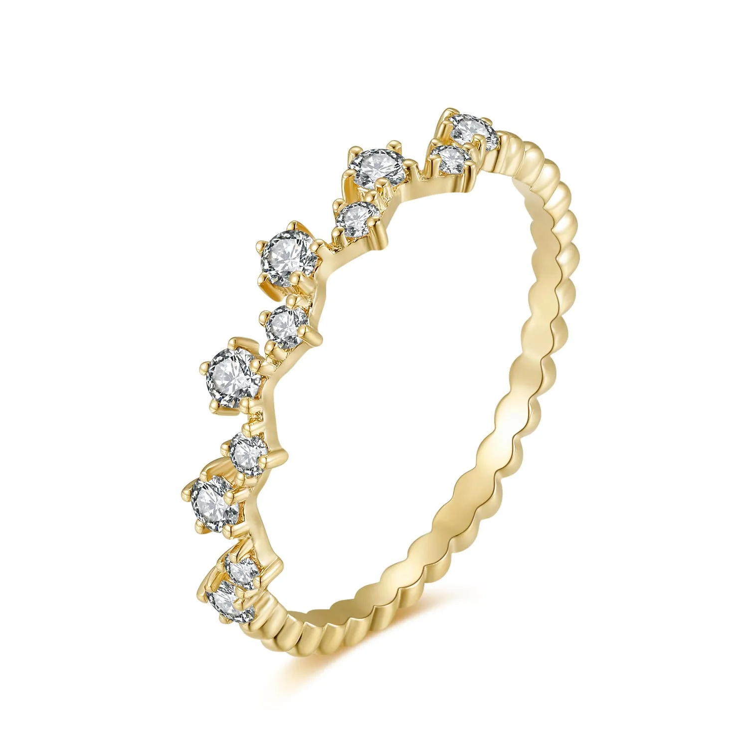 14K Solid Gold Ring Exclusively Handcrafted 0.280 Carat Natural Diamond (H-F Color, VS1-VS2 Clarity)