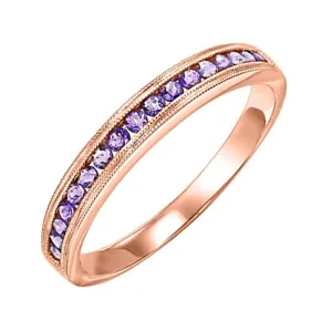 14KT Pink Gold Classic Book Stackable Fashion Ring