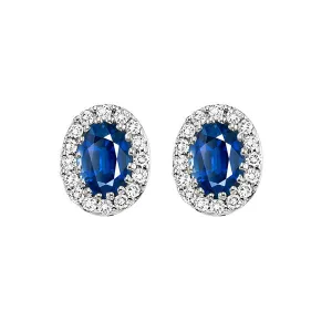14KT White Gold & Diamond Classic Book Color Ensembles Fashion Earrings  - 1/5 ctw
