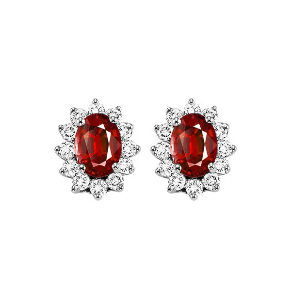 14KT White Gold & Diamond Classic Book Color Ensembles Fashion Earrings  - 3/8 ctw