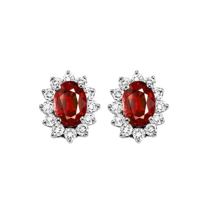 14KT White Gold & Diamond Classic Book Color Ensembles Fashion Earrings  - 3/8 ctw