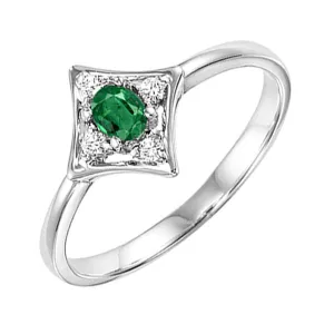 14KT White Gold & Diamond Classic Book Color Ensembles Fashion Ring  - 1/10 ctw