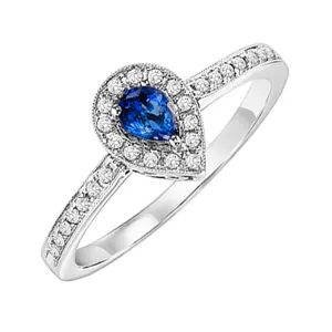14KT White Gold & Diamond Classic Book Color Ensembles Fashion Ring  - 1/6 ctw