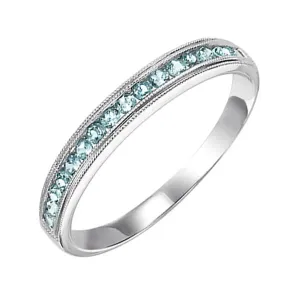14KT White Gold & Diamond Classic Book Stackable Fashion Ring - 1/4 cts