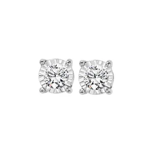 14KT White Gold & Diamond Fashion Earrings -1/3 ctw