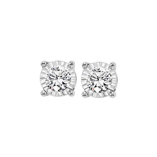 14KT White Gold & Diamond Fashion Earrings -1/3 ctw