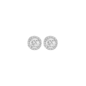 14KT White Gold & Diamond Fashion Earrings -1/4 ctw