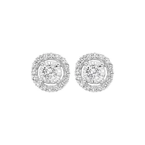 14KT White Gold & Diamond Fashion Earrings -1/4 ctw