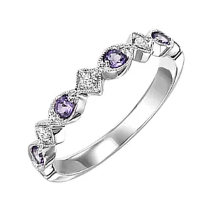 14KT White Gold & Diamond Sparkle Fashion Ring  - 1/10 ctw