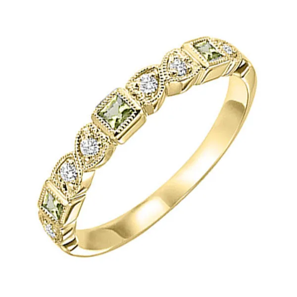 14KT Yellow Gold & Diamond Classic Book Stackable Fashion Ring   - 1/10 ctw