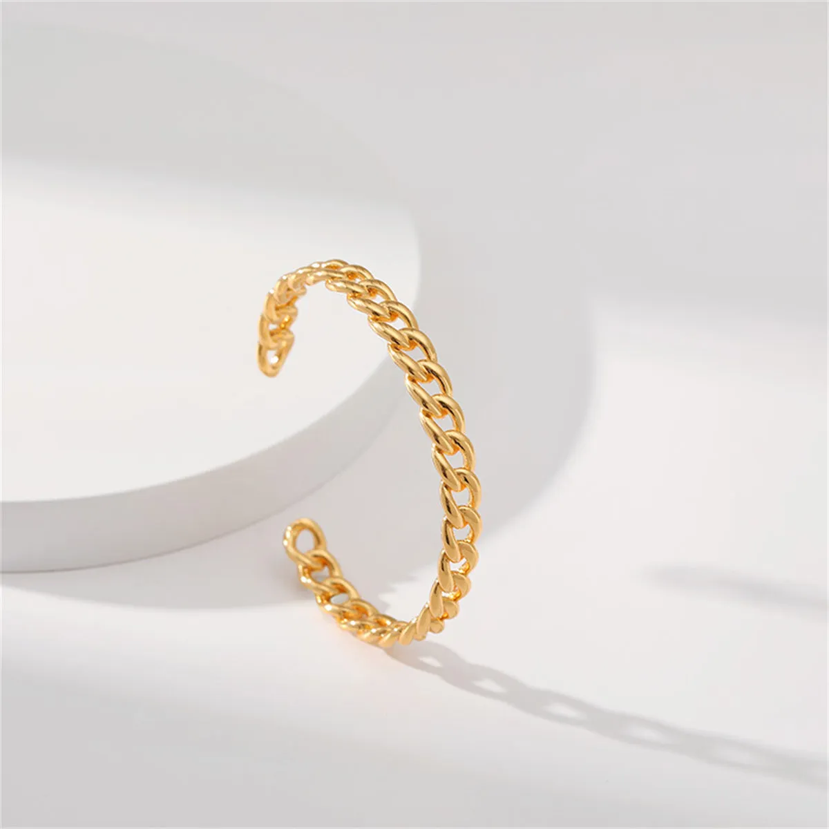 18K Gold-Plated Curb Chain Cuff