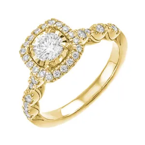 18KT Yellow Gold & Diamond Fashion Ring -7/8 ctw