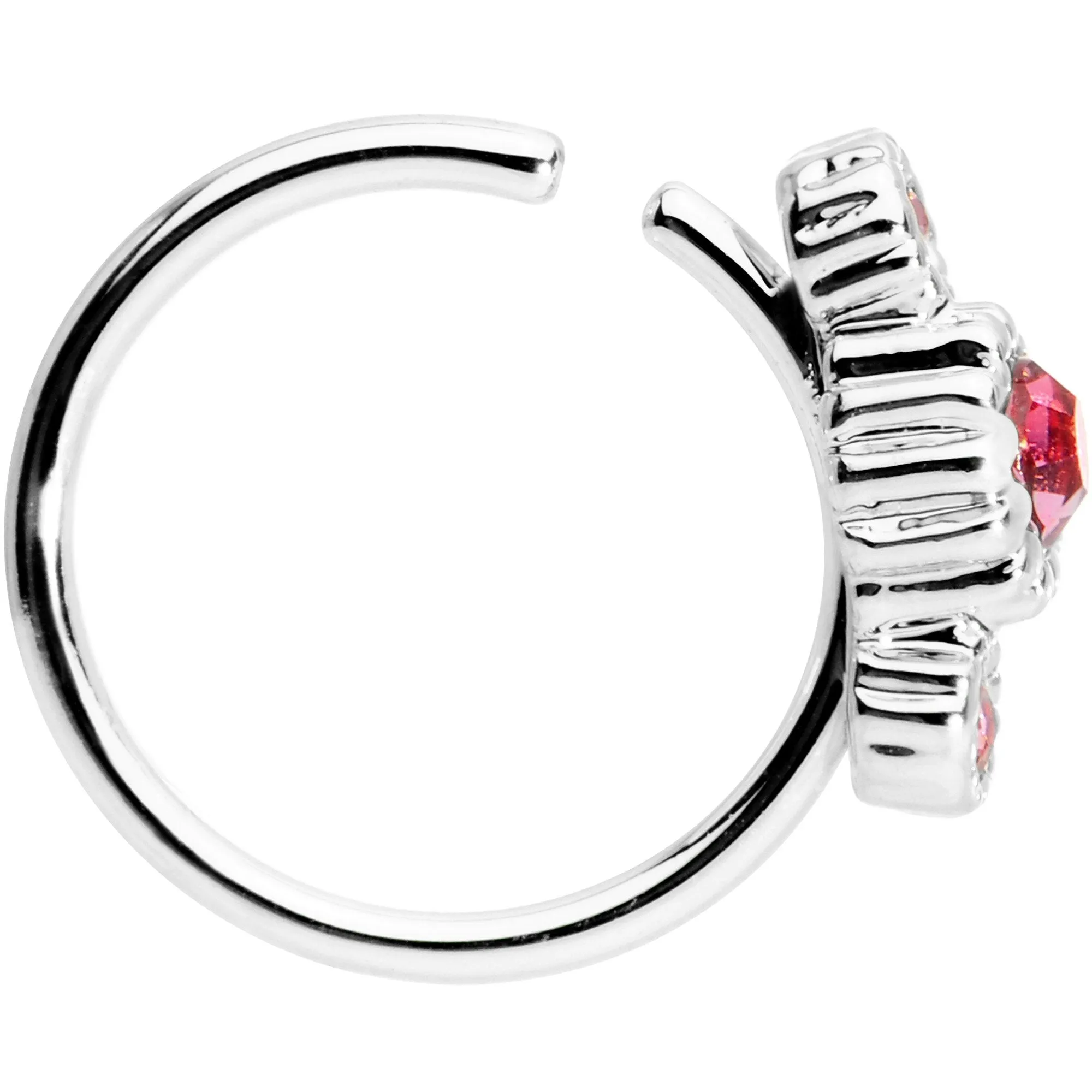 20 gauge 5/16 Pink CZ Fashion Fusion Seamless Circular Ring