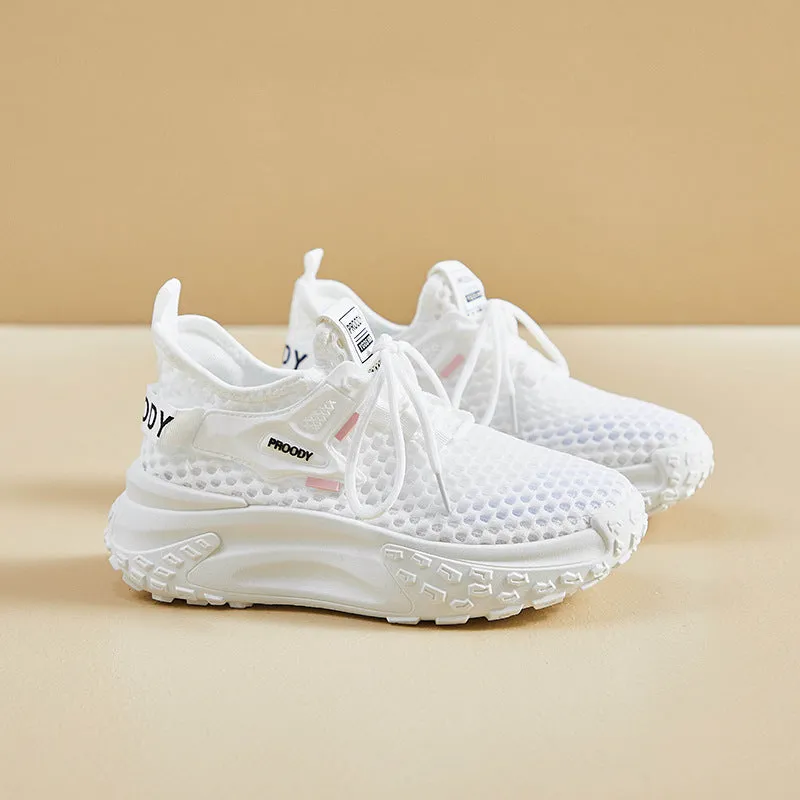 2025  ins Korean version of flying woven shoes  summer new student sports shoes breathable fitness running casual shoes YDY423