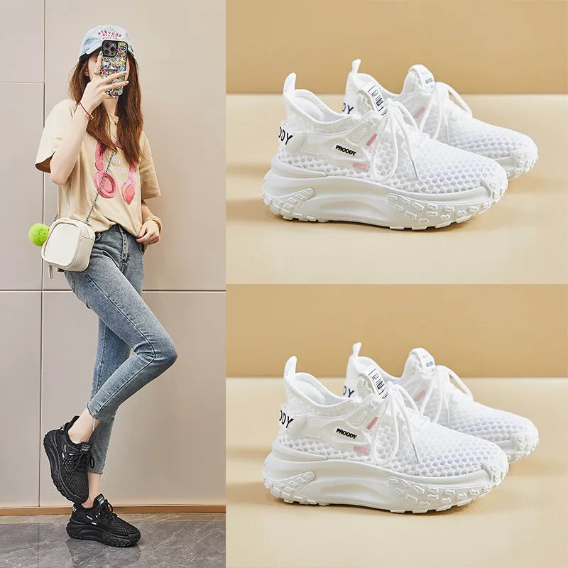 2025  ins Korean version of flying woven shoes  summer new student sports shoes breathable fitness running casual shoes YDY423