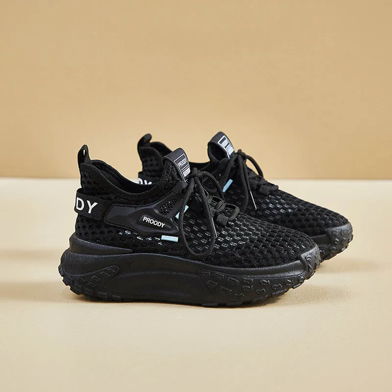 2025  ins Korean version of flying woven shoes  summer new student sports shoes breathable fitness running casual shoes YDY423
