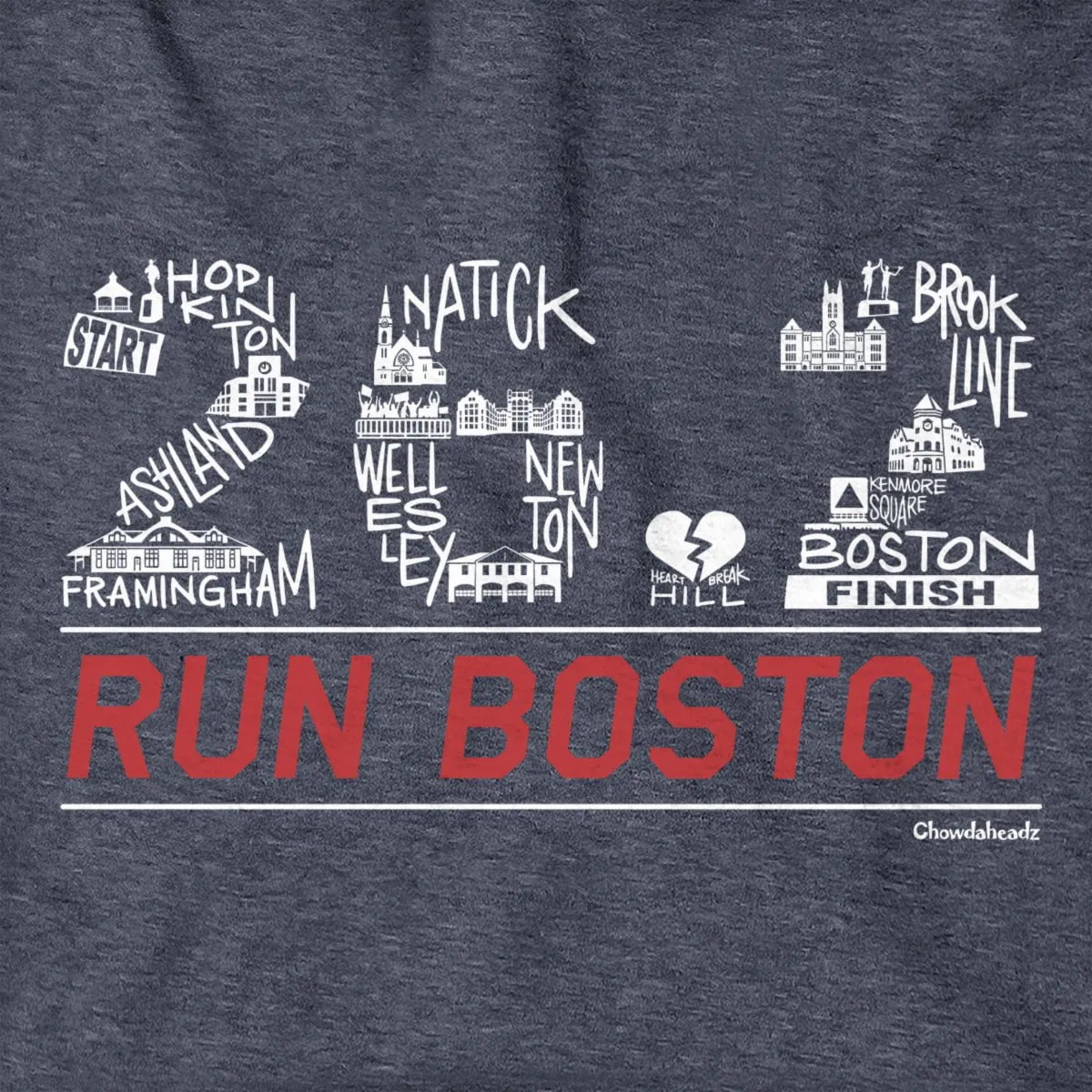 26.2 Run Boston Race Icons Hoodie