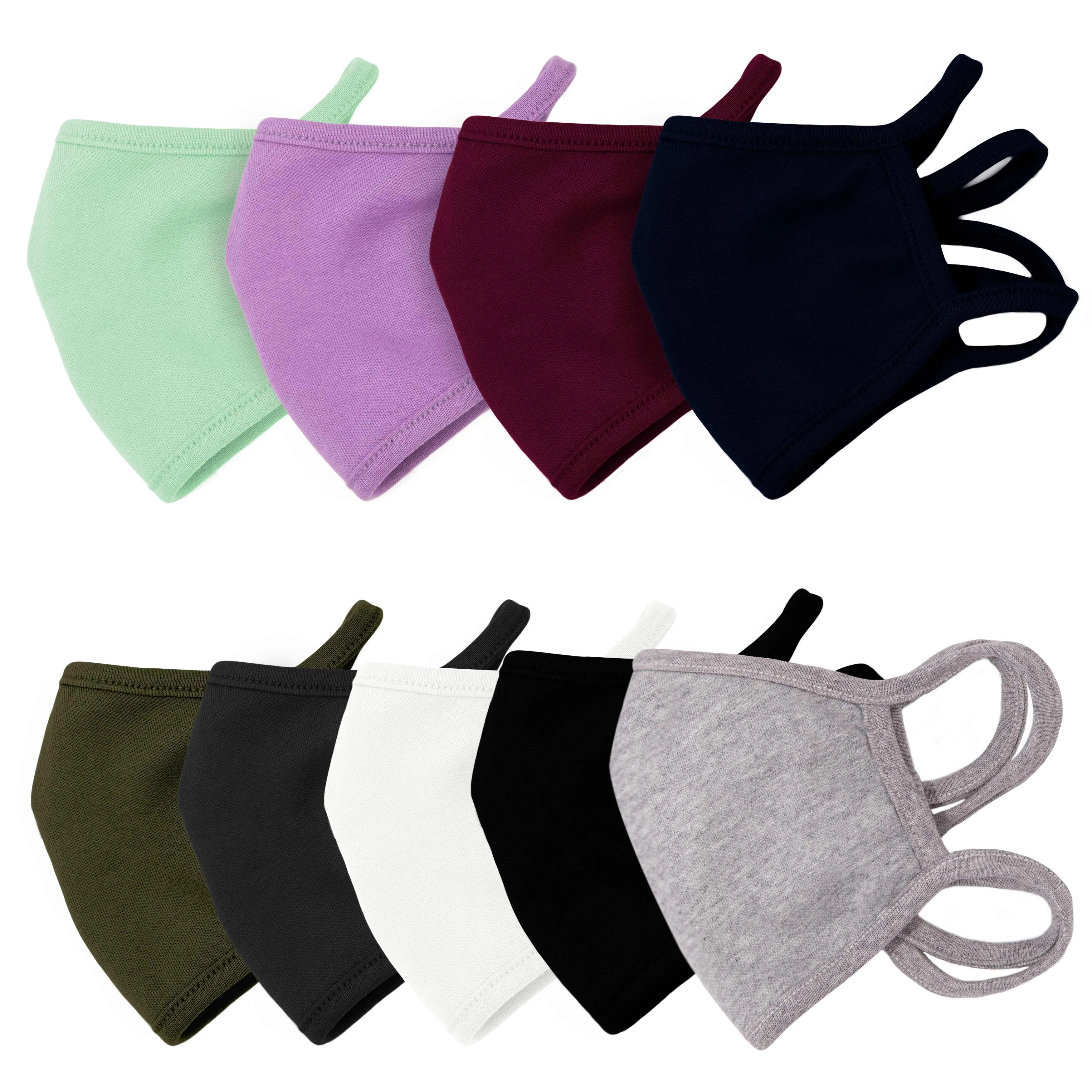3PCS 2-Layer Reusable 3D Cotton Face Mask with Filter Pocket (Lilac)