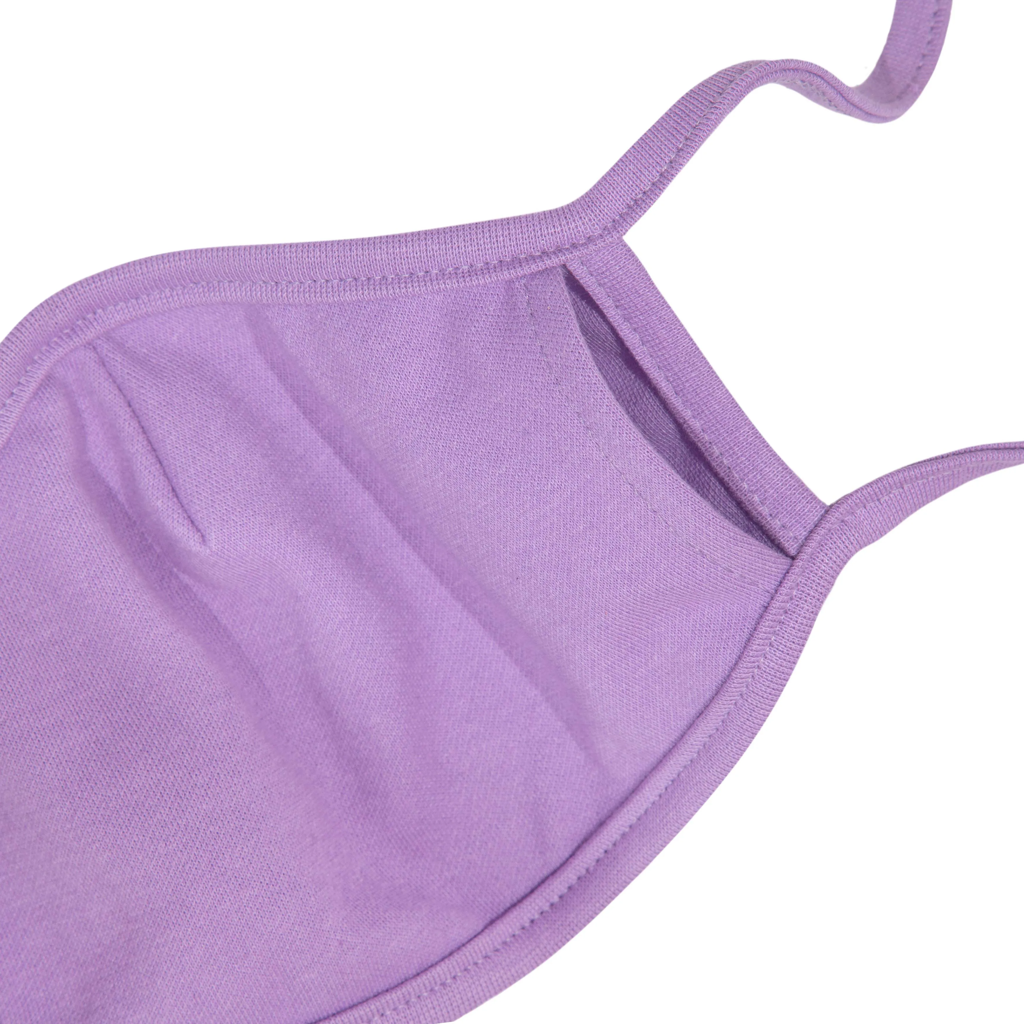 3PCS 2-Layer Reusable 3D Cotton Face Mask with Filter Pocket (Lilac)