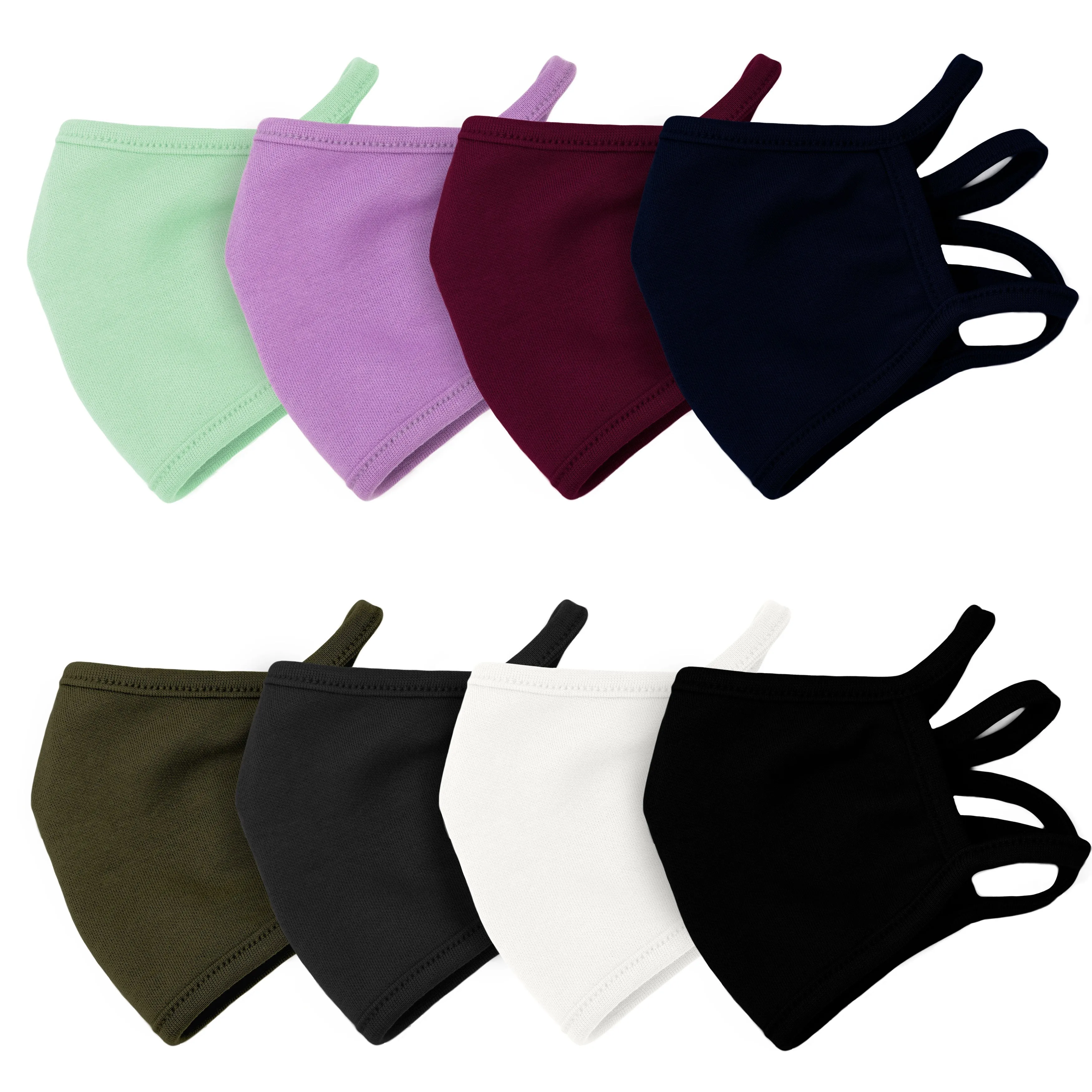 3PCS 2-Layer Reusable 3D Cotton Face Mask with Filter Pocket (Wine)