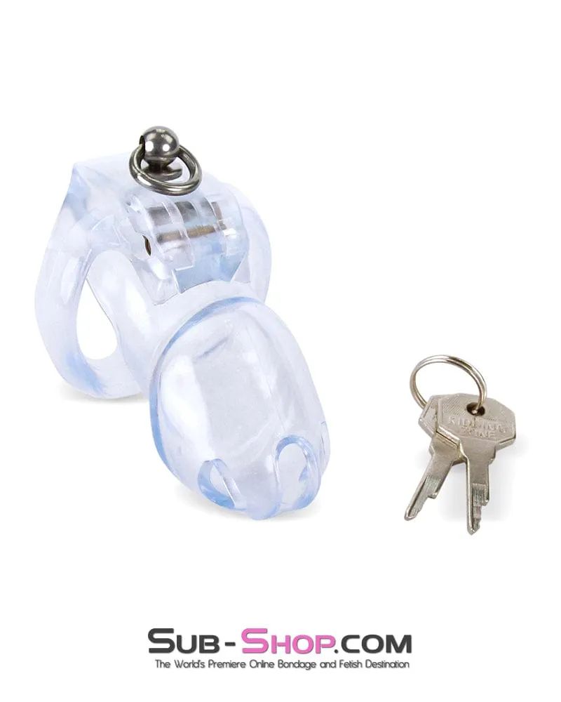 7286M  Cock Cuff Lead Ring Medium Chastity Cage with Small Cock and Balls Cuff