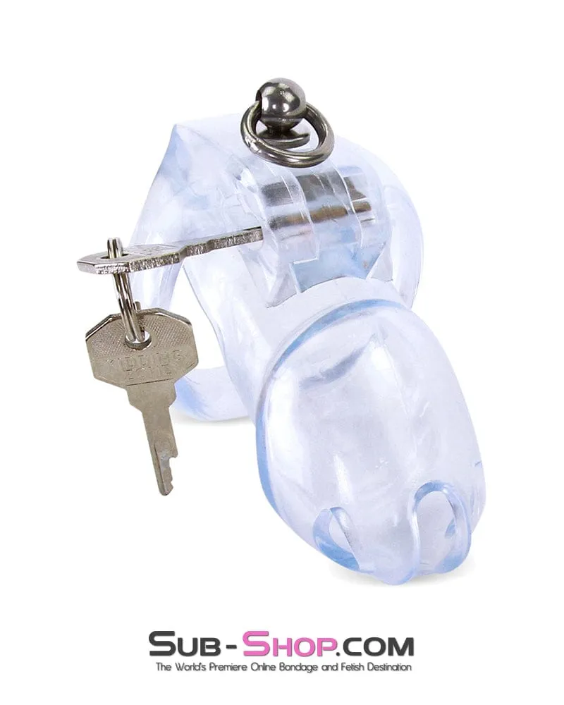 7286M  Cock Cuff Lead Ring Medium Chastity Cage with Small Cock and Balls Cuff