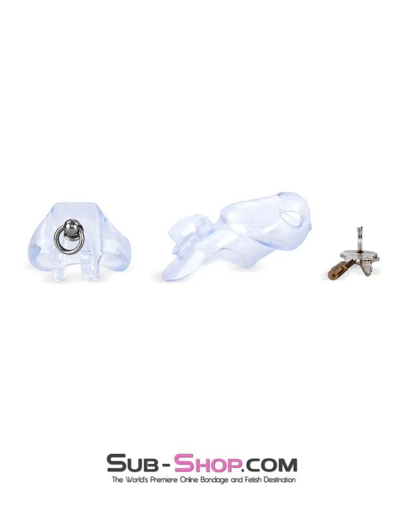 7286M  Cock Cuff Lead Ring Medium Chastity Cage with Small Cock and Balls Cuff