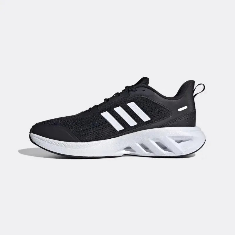 Adidas ALL DAY POWER E Breathable Black Mesh Running Shoes with Enhanced Cushioning Design