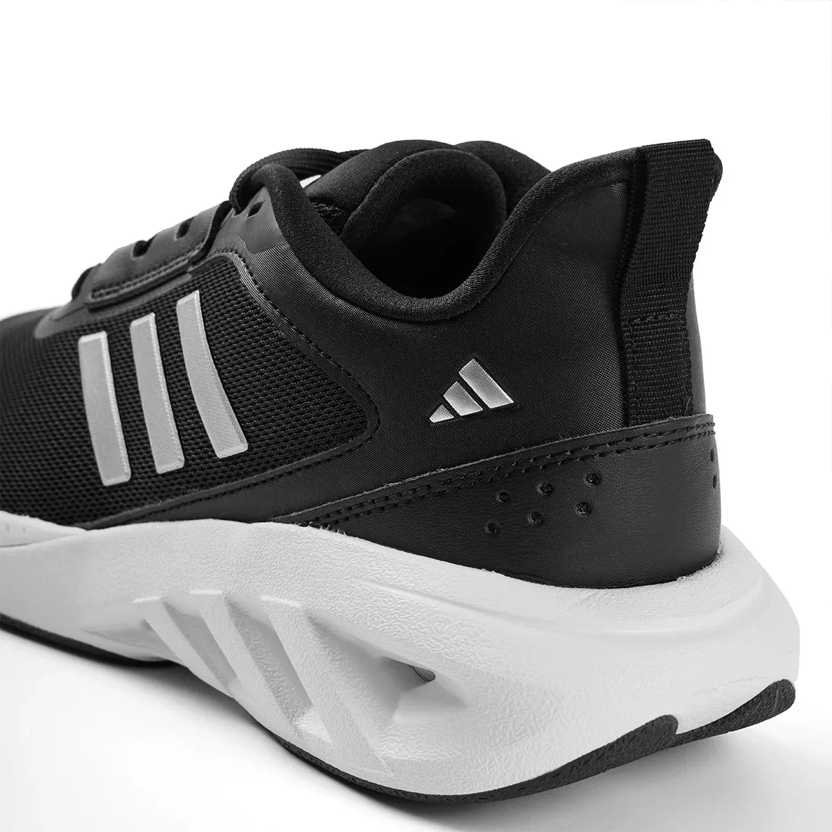 Adidas ALL DAY POWER E Breathable Black Mesh Running Shoes with Enhanced Cushioning Design