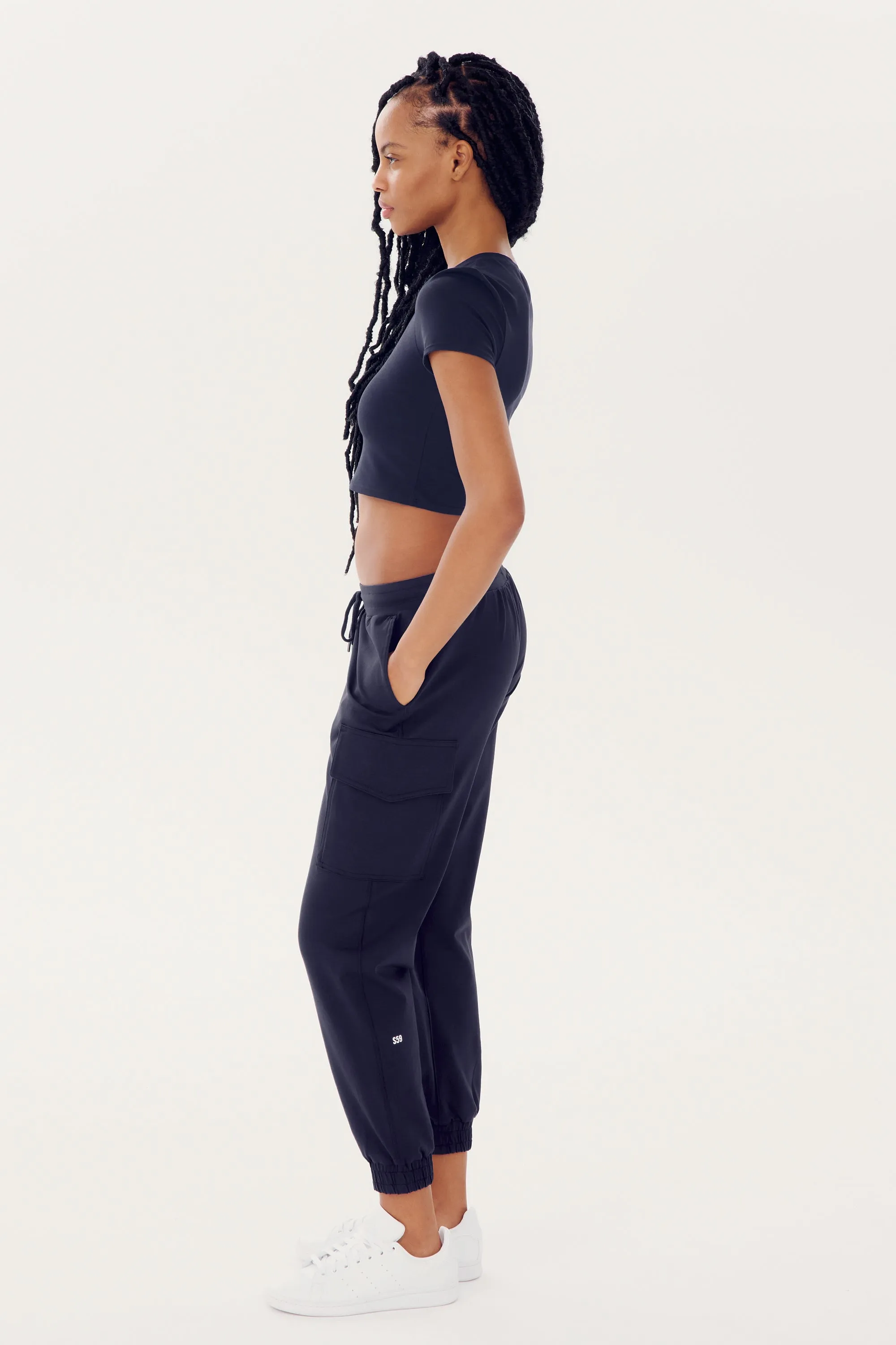Airweight S/S Crop - Indigo