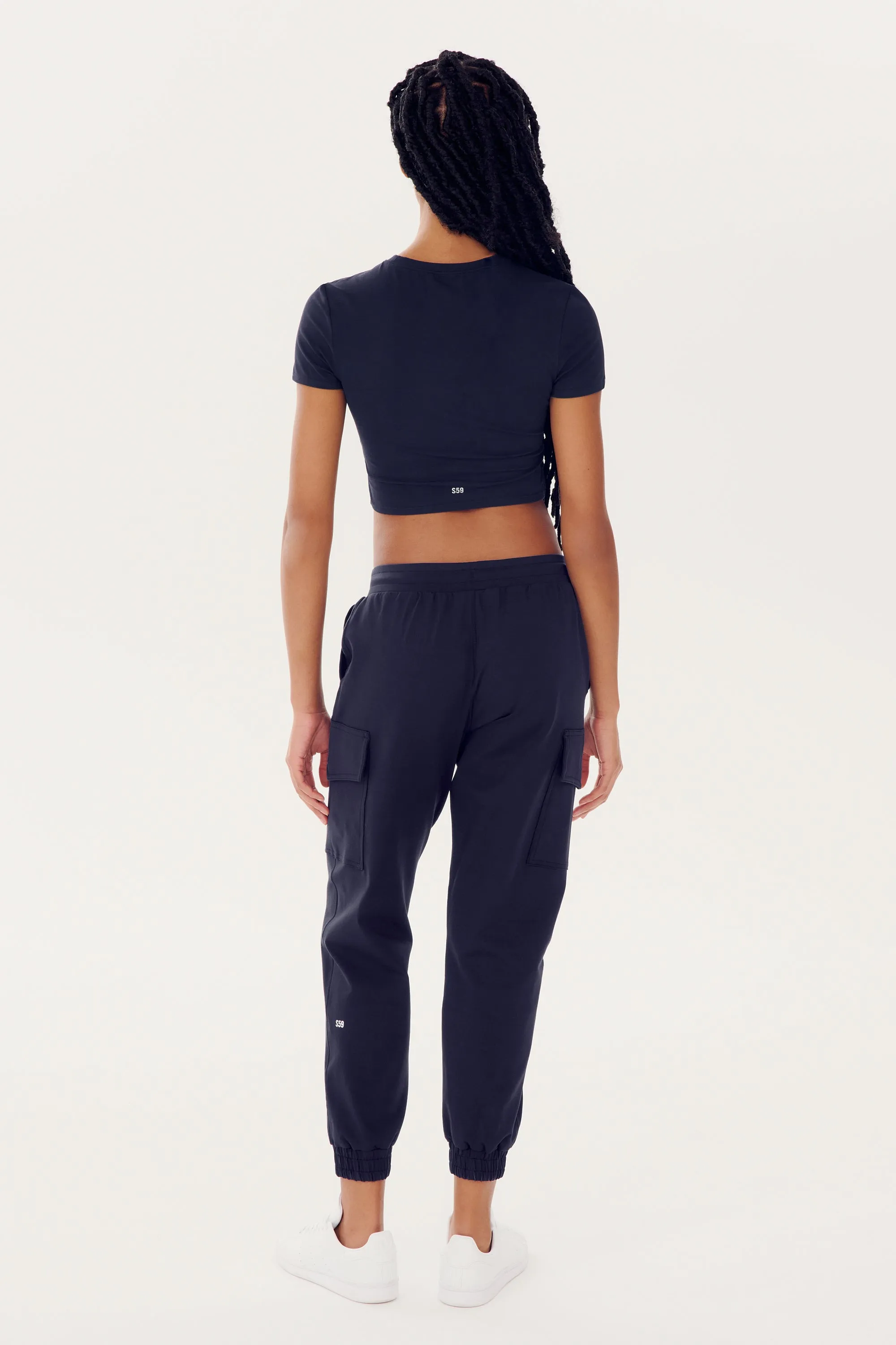 Airweight S/S Crop - Indigo
