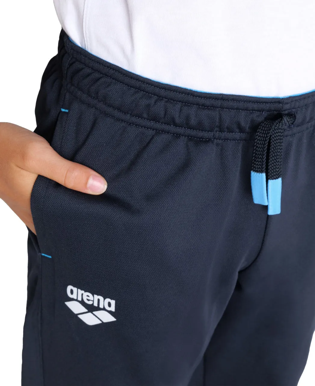 Arena Team Junior Solid Knit Poly Track Pants - Navy